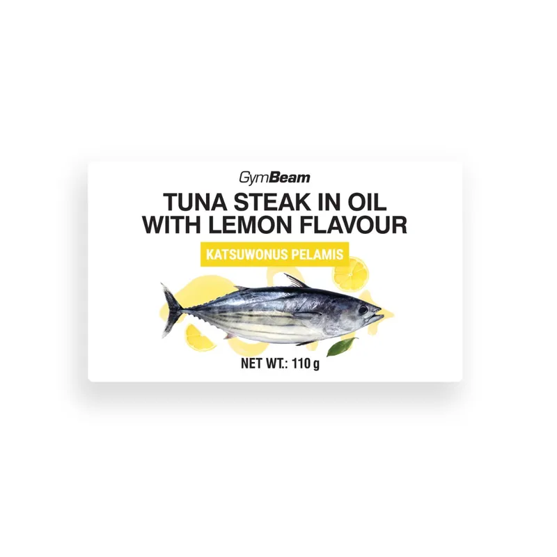GymBeam Food GymBeam Thunfischsteak in Öl mit Zitronengeschmack 110 g – Produktbild 1 von 1