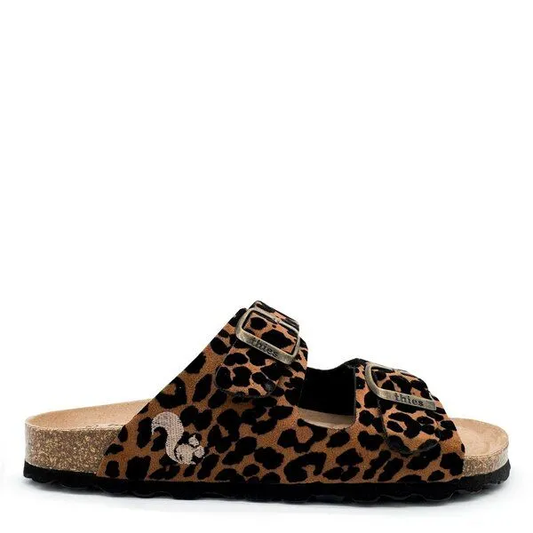 thies Vegane "thies ® Rec Leo Sandale" aus rec. PES, Dark leo, – Produktbild 1 von 4