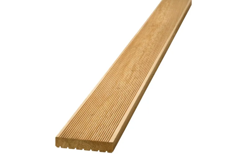 woodstore24 Premium Lärche Terrassendiele, geriffelt / genutet, 27 x 142 mm, verfügbar - Sichtseite fein geriffelt - Länge: 3,00 m – Produktbild 1 von 1