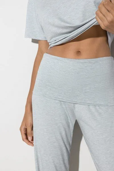 Soulwear Soulwear Yogahose | Umschlagbund | Comfy Flex, Heather grey melange, – Produktbild 3 von 4