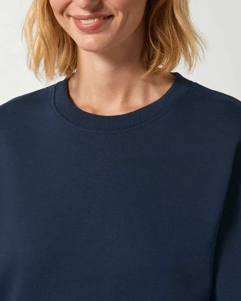 YTWOO YTWOO Lässiges Sweatshirt in Bio-Qualität, Pullover, Sweater, Unisex, Navyblau, – Produktbild 3 von 3