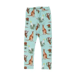Walkiddy Walkiddy Leggings Mint Kängurus & Koalas Allover-Print Bio-Baumwolle GOTS elastisch – Produktbild 1 von 1