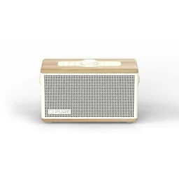 Pure Classic Aura Baumwoll-Weiß/Eiche Bluetooth-Lautsprecher – Produktbild 1 von 1