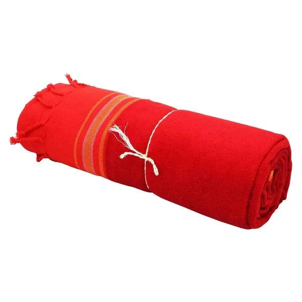 Africulture Africulture Kikoy Frottee Strandtuch, Sarong, Rot, – Produktbild 3 von 4