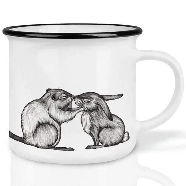 LIGARTI LIGARTI Keramiktasse – Kaninchen & Biber – Produktbild 1 von 1