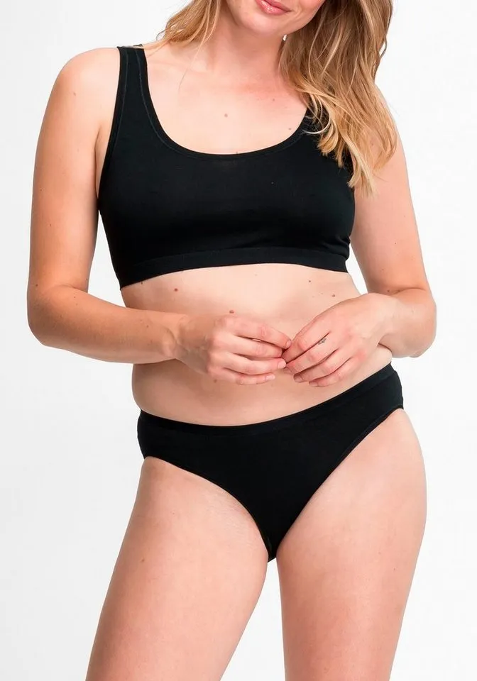 Speidel Speidel Bustier Bio Cotton plus (2er Pack) Baumwollmix, ohne Verschluss, elastisch, sportlich, basic, Schwarz, – Produktbild 1 von 3
