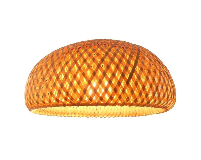 BOURGH Lampenschirm GROSSETO Hängeleuchte / Bambus Lampe Ø35cm - Pendelleuchte, ohne Fassung, Braun, – Produktbild 2 von 5