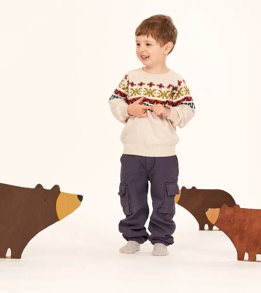 Sense Organics & friends in cooperation with GARY MASH Sense Organics & friends in cooperation with GARY MASH Gefütterte Kinder Cargohose aus aus Biobaumwolle, Dunkelblau, – Produktbild 2 von 3