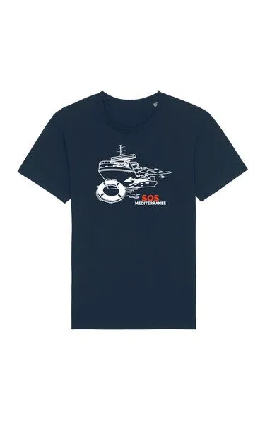 SOS MEDITERRANEE SOS MEDITERRANEE Unisex T-Shirt OCEAN VIKING dunkelblau – Produktbild 1 von 2