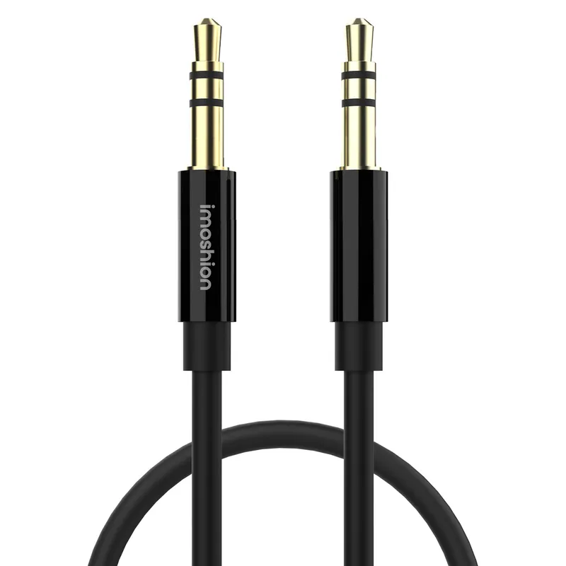imoshion imoshion AUX-Kabel - 3,5 mm/Kabel für Audiobuchse- Stecker auf Stecker - 1 Meter, Schwarz, – Produktbild 1 von 1