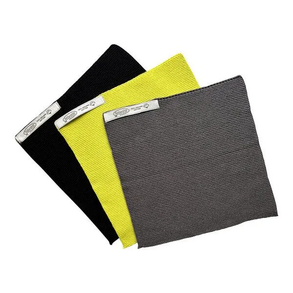 Solwang Design Solwang Design 3er-Set Spültücher aus 100% Biobaumwolle, Dunkelgrau-zitrone-schwarz, – Produktbild 2 von 2