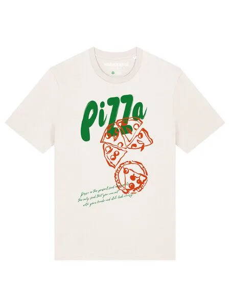 watapparel watapparel T-Shirt Unisex Pizza, Off white, – Produktbild 2 von 4
