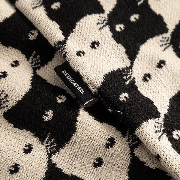Dedicated DEDICATED Schal Rossberga Pepita Cats, Schwarz / weiß, – Produktbild 3 von 4