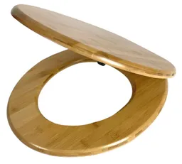 BURI WC-Sitz WC Sitz aus Bambusholz Toilettendeckel Klodeckel Toilettensitz – Produktbild 1 von 1