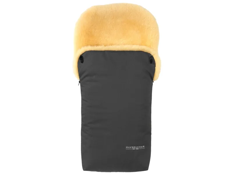 Hofbrucker Hofbrucker Fußsack Kinderwagen Lammfell Putzi Maße 90 x 34 x 10 cm, Grau, – Produktbild 2 von 4