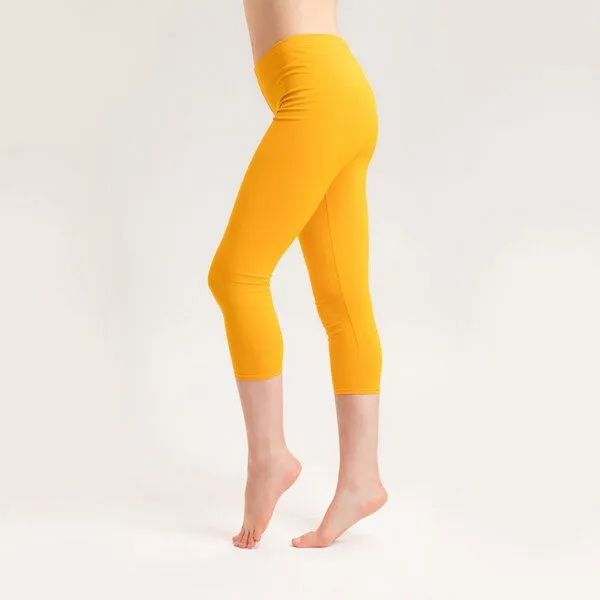 Frija Omina Frija Omina Bio Capri Leggings, 3/4 Leggings hell, Safran (gelb), – Produktbild 1 von 3