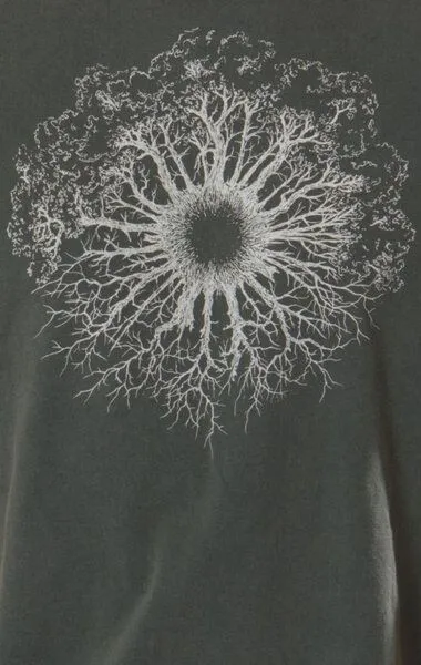 Life-Tree Life-Tree Shirt aus Biobaumwolle Fairwear für Herren WoodenIris, Grün, – Produktbild 5 von 5