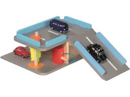 Goki goki Kinder Parkhaus City mit Tankstelle und Waschanlage aus Holz Maße 22 x 33 x 11,5 cm – Produktbild 1 von 1