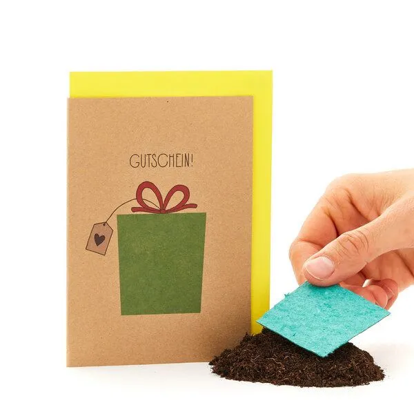 Die Stadtgärtner Die Stadtgärtner Klappkarte mit Gutschein mit Wildblumen in Saatpapier – Produktbild 4 von 4