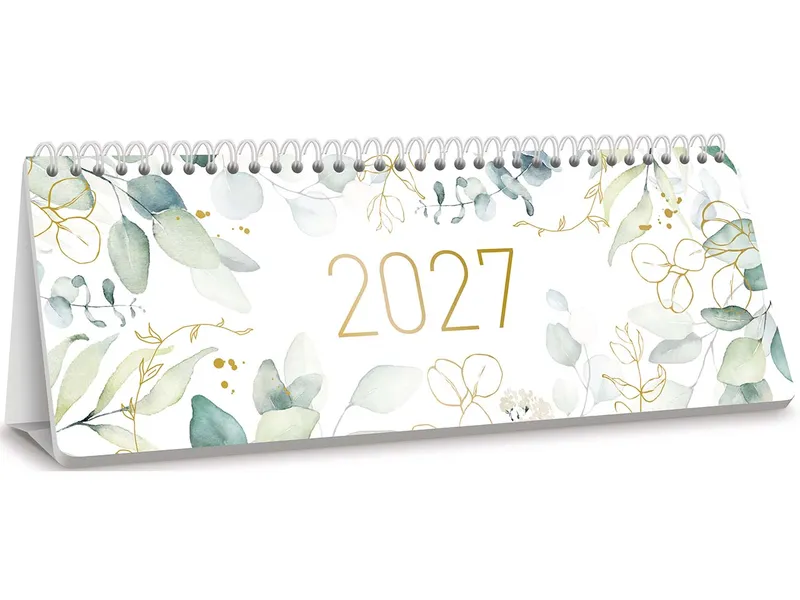 Häfft Häfft Tischkalender 2027 mit Aufsteller, Blattgold – Produktbild 2 von 3