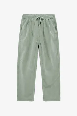 KnowledgeCotton Apparel KnowledgeCotton Apparel Damen vegan Hose Hazy Lockere Passform Cord Lily Pad Grün – Produktbild 1 von 1