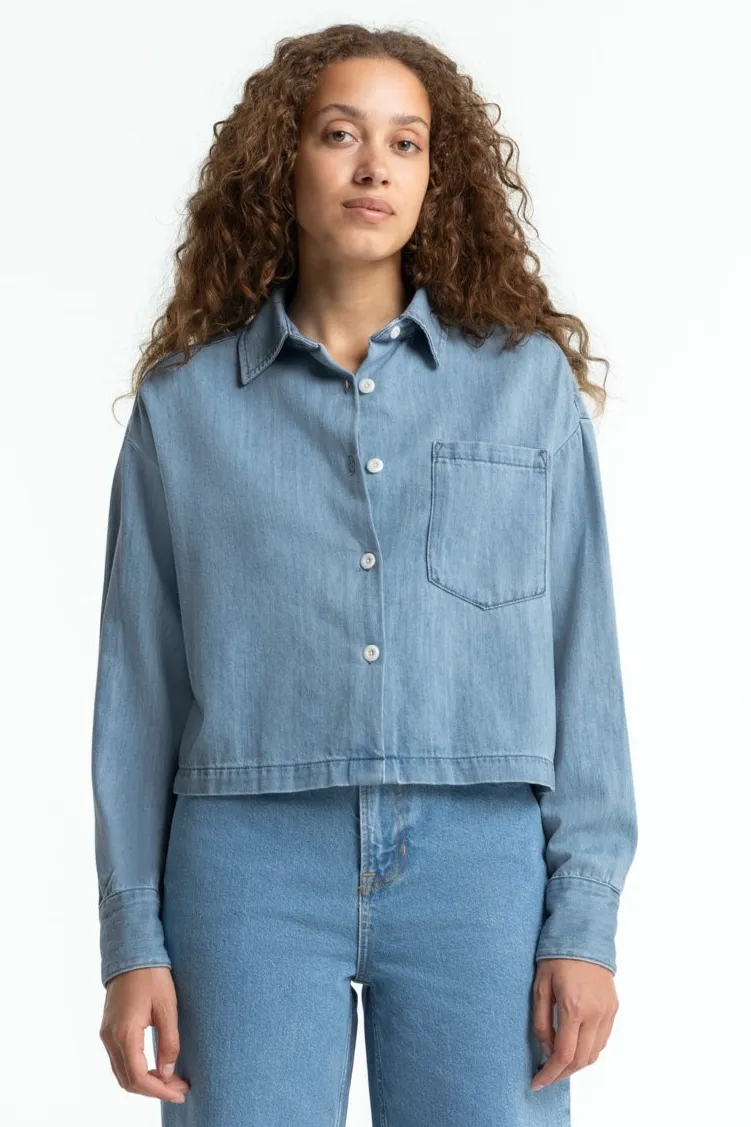 Kings Of Indigo Kings of Indigo Damen vegan Hemd Quinn Alabama Super Hellblau, Blau, – Produktbild 2 von 2