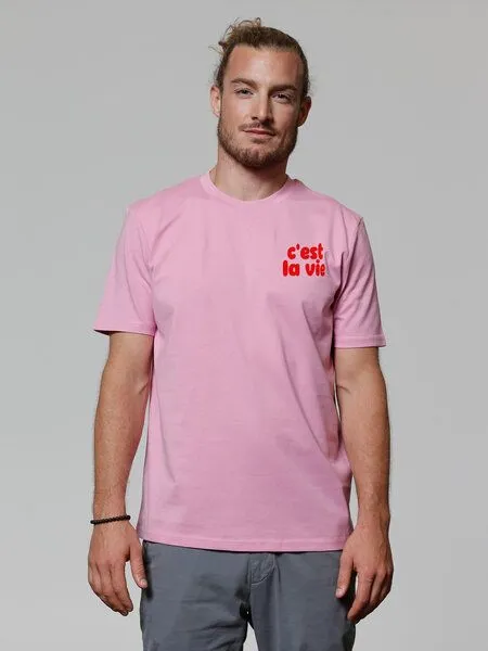 watapparel watapparel T-Shirt Unisex cest la vie, Bubble pink, – Produktbild 1 von 3