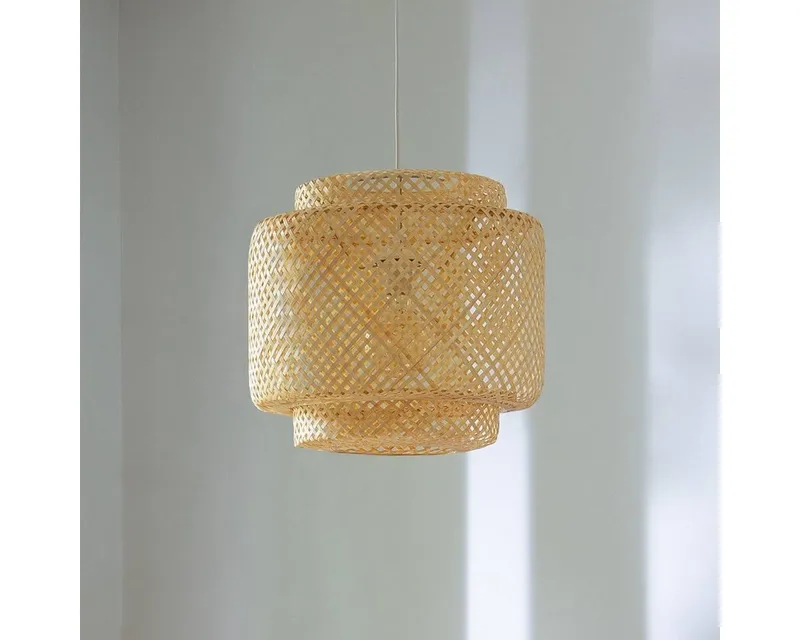 Atmosphera Créateur d'intérieur Pendelleuchte Hängeleuchte LIBY mit einem durchbrochenem Schirm aus Bambus, Ø 40 cm, Leuchte mit Dekofunktion, ohne Leuchtmittel, aus Bambus – Produktbild 2 von 5