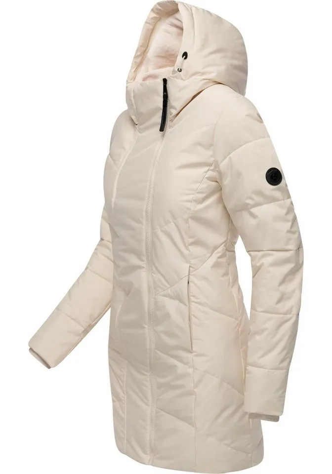 ragwear ragwear Steppmantel Pevilla YOUMODO Wasserdichter Damen Winter gesteppter Kurzmantel, Beige, – Produktbild 3 von 5