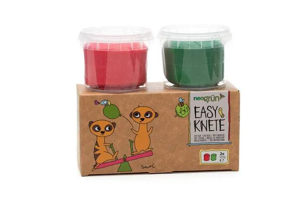 neogrün neogrün Easy-Knete 2er Set "Suri", Rot/grün, – Produktbild 2 von 6