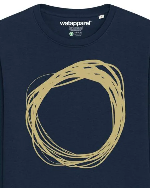 watapparel watapparel Sweatshirt Unisex Kreis, French navy, – Produktbild 3 von 4