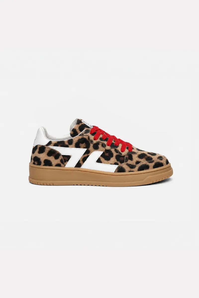 Zèta Zèta Herren vegan Sneaker Bêta B3 Leopard Beige, Beige, – Produktbild 1 von 2