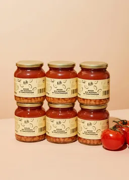 KoRo Weiße Bio Bohnen in Tomatensoße 6 x 350 g – Produktbild 1 von 1