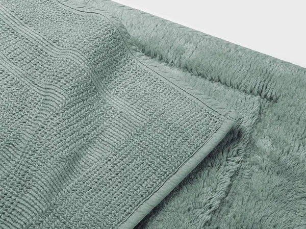 Yumeko Badematte Deluxe 60x100 cm Yumeko aus Bio-Baumwolle, Sea green, – Produktbild 3 von 4