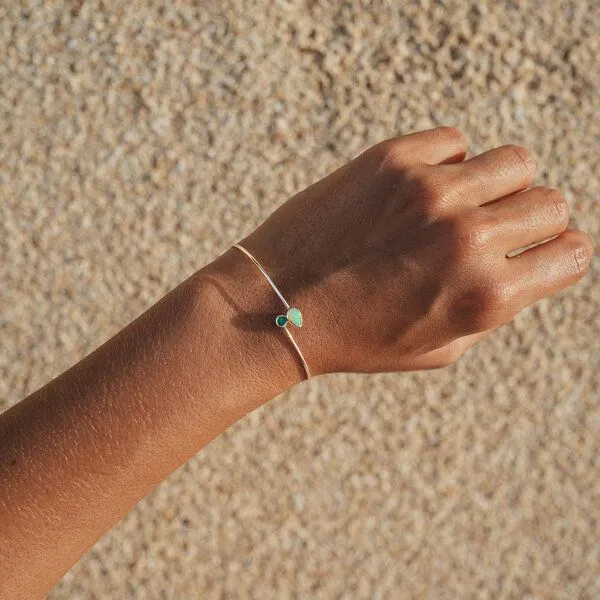 Spirit of Island Spirit of Island Silber Armreifen | Opal & Smaragd, Silber, – Produktbild 2 von 4