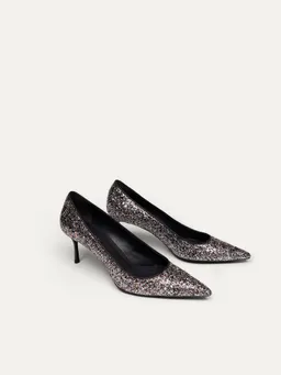 BIKKOU BIKKOU Damen vegan Pumps Montag Im Büro Multicolor Glitzer – Produktbild 1 von 1