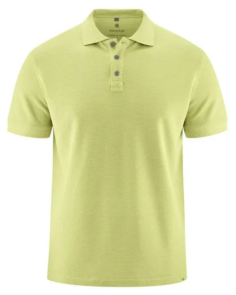 HempAge HempAge Herren Poloshirt Hanf/Biobaumwolle, Bamboo(grün), – Produktbild 2 von 4
