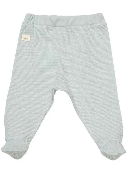 Biorganic Biorganic Waffle Smile Baby Hose mit Fuß, Mint, – Produktbild 1 von 4