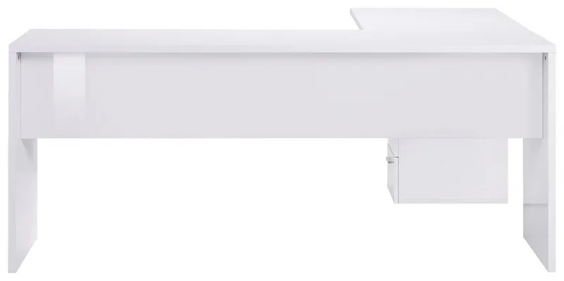 Home affaire Eckschreibtisch New Selina, Schreibtisch, Schubkästen, mit oder ohne Monitoraufsatz, B 180/160 cm, Weiß, – Produktbild 5 von 5