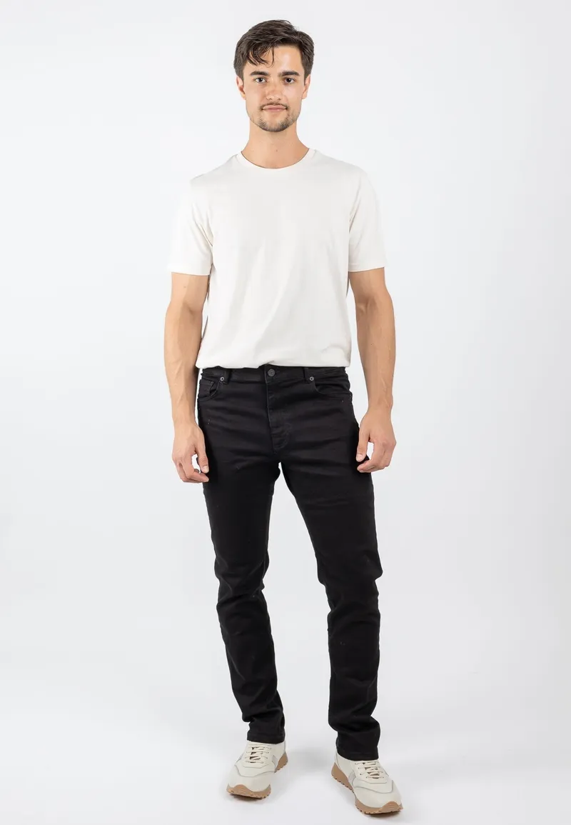 TORLAND TORLAND Herren vegan Jeans Slim Fit Benny, Schwarz, – Produktbild 1 von 2
