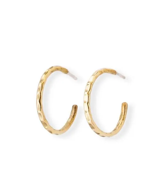 ting goods ting goods Zarte Creolen gehämmert, 20 mm – Produktbild 1 von 5