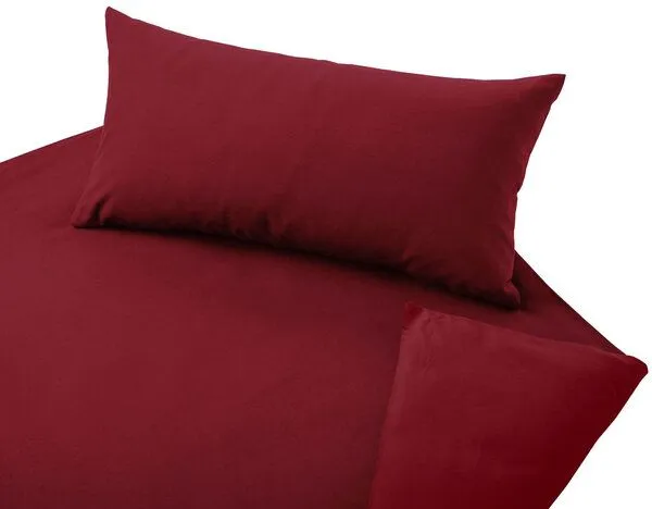 Cotonea Cotonea Bio Edel-Biber-Bettwäsche Classic, Burgund (rot), – Produktbild 3 von 3