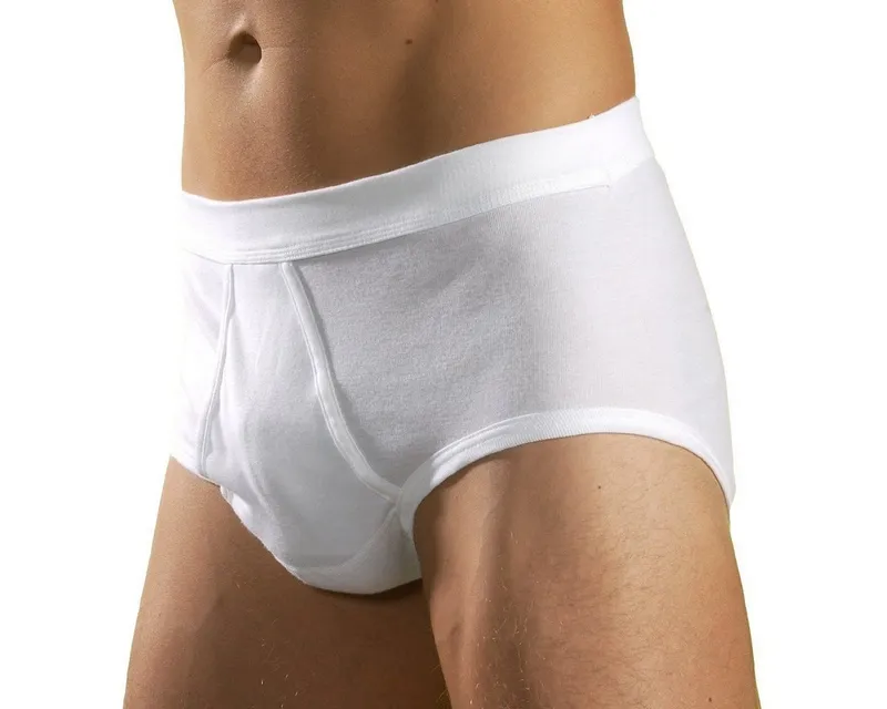 HERMKO Slip Briefs mit Eingriff,Bio-Baumwolle, breiter Weichbund, körpernah, große Größen, Weiß, – Produktbild 3 von 5