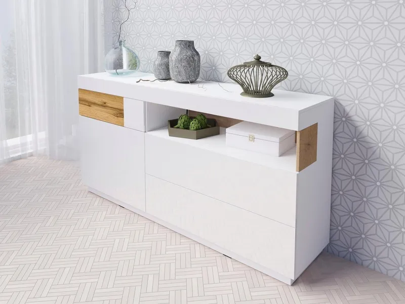 OTTO home Sideboard SILKE, Breite 169 cm, Weiß, – Produktbild 1 von 5