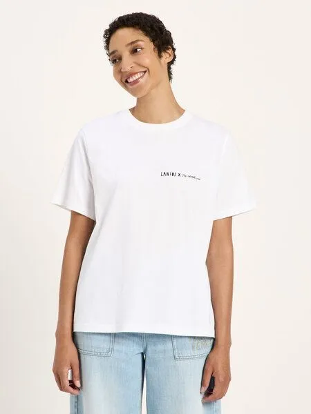 LANIUS LANIUS Statementshirt "CAT" (GOTS) aus Bio-Baumwolle, Off white, – Produktbild 2 von 4
