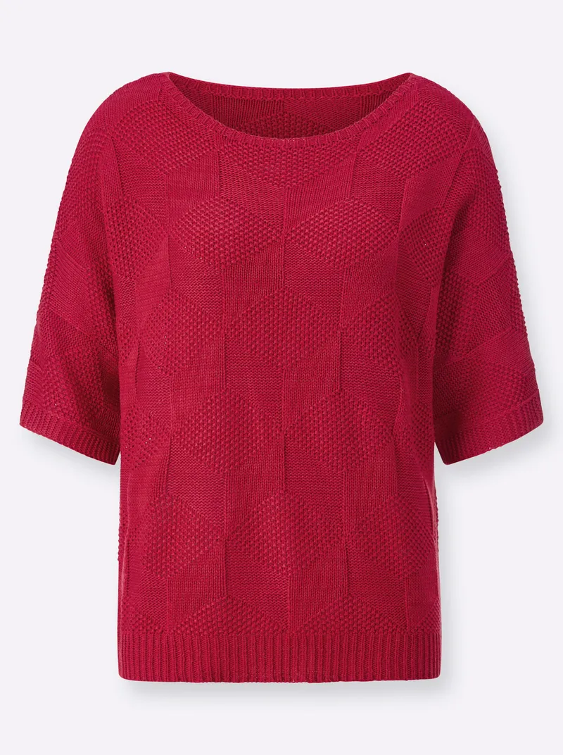 Witt Kurzarmpullover, Rot, – Produktbild 1 von 2