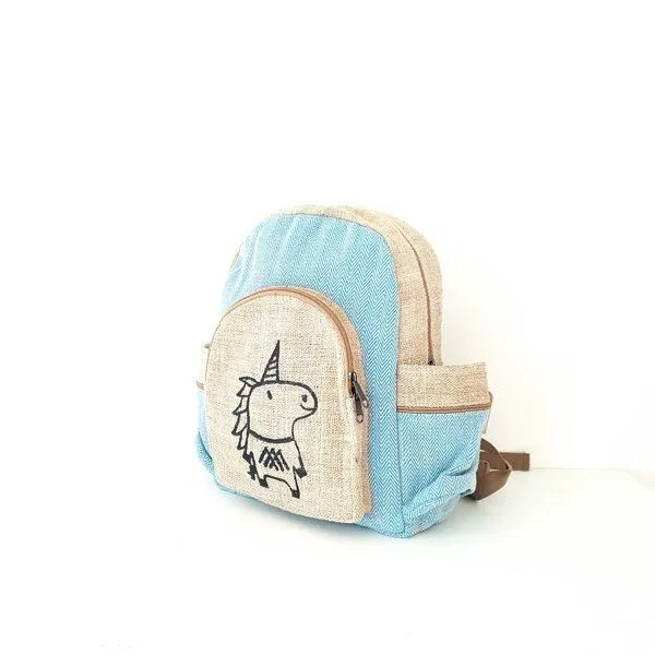 Himal Hemp HH Rucksack UNICORN aus Hanf von Himal Hemp (Backpack Medium), Zigzag hellblau, – Produktbild 1 von 4
