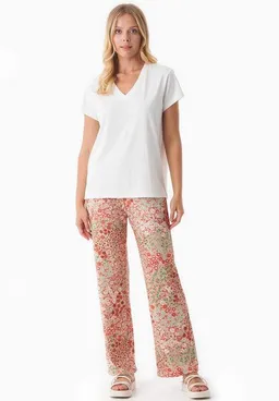 ORGANICATION ORGANICATION Jerseyhose aus LENZING ECOVERO mit Blumenmuster – Produktbild 1 von 1