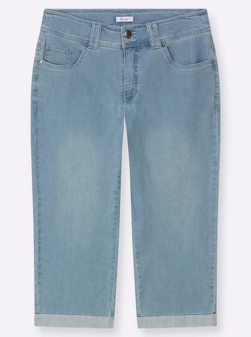sheego 3/4-Jeans, Blue-bleached, – Produktbild 1 von 2