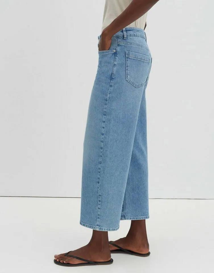 someday Relax-fit-Jeans Corah curved aus Lyocell-Denim Cropped mit Crinkle-Effekt für moderne Styles, Blau, – Produktbild 5 von 5
